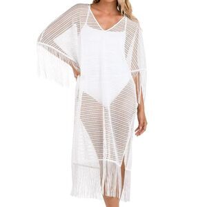 La Blanca Women's Standard Caftan Swimsuit Cover Up in White